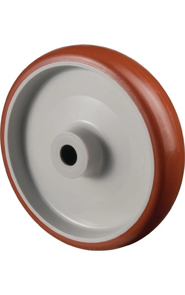 BS Rollen Ersatzrad Rad-Ø 125 mm Tragfähigkeit 230 kg Polyurethan, rot Achs-Ø... - Bild 1 von 1