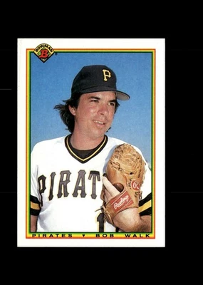 Bob Walk : 1990 Bowman MLB Baseball Card #163 : Pittsburgh Pirates - Image 1 of 2