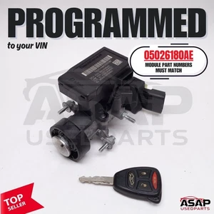 ๐ VIN PROGRAMMED PLUG & PLAY IGNITION SWITCH + IMMOBILIZER + KEY 05026180AE ๐ - Picture 1 of 7