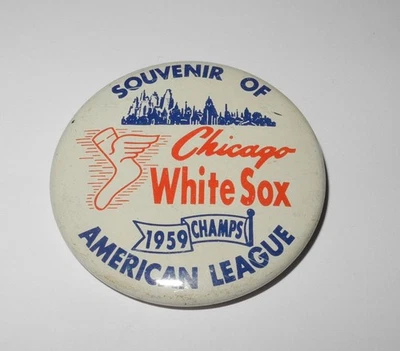 1959 Baseball Chicago White Sox Reds World Series American League Champions Pin - Image 1 of 2