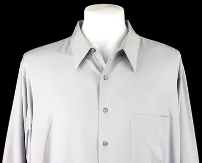 ARROW USA Mens Grey LUXURY L/S EVENING DRESS SHIRT U/U/Soft - 2XL - 56"- RRP £59 - Image 1 of 4
