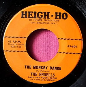 THE ENDELLS - The Monkey Dance / Vicky - super clean 45 rpm - Heigh-Ho 604 - Picture 1 of 2