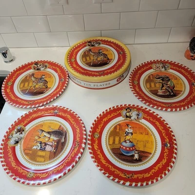 Restauración Hardware Circo Tin Players, Juego de 4, 2006, Nuevo Stock Antiguo Foto 1 de 4