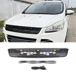 Black Front Grille Bumper Mesh with Light for Ford Kuga Escape 2013-2015 - Picture 1 of 9