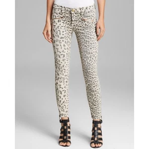Current/Elliott The Soho Reißverschluss Stiletto Skinny Leopard Jeans Größe 23 neu mit Etikett $ 248 - Bild 1 von 11