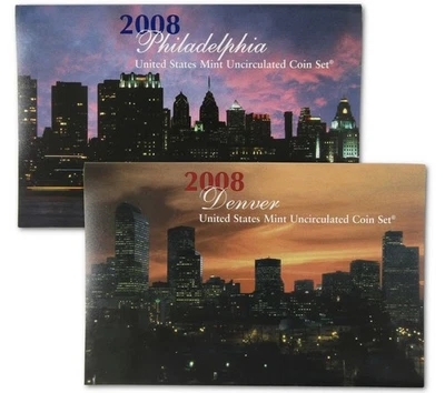2008 US Mint Set Uncirculated Set Complete Philadelphia & Denver W/ OGP - Image 1 of 3
