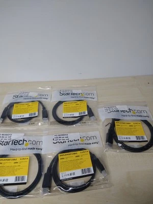 StarTech DISPL1M DisplayPort Cable with Latches Male to Male 1m - Joblot of 5 - Image 1 of 4