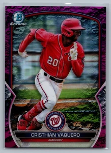 2023 Bowman 1st Edition #BPPF-54 Cristhian Vaquero Nationals Purple Lunar /199 - Picture 1 of 2