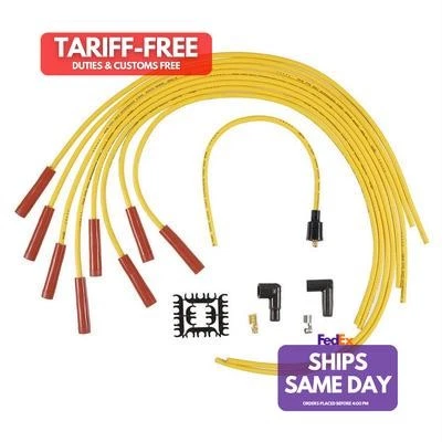 Accel ACL4040 Yellow 8 mm Spark Plug Wire Kit fits V8 Performance Racing Parts - Image 1 of 4