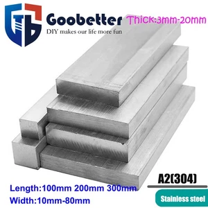 304 Stainless Steel Flat Bar Metal Plate Strip Width 10mm-80mm Thick 3mm to 20mm - Picture 1 of 143