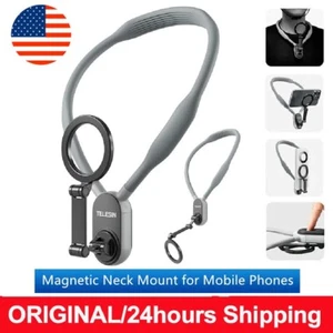 US TELESIN Magnetic Neck Silicone Mount Fr Smartphones Iphone Android--2Pcs Used - Picture 1 of 15