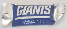Vintage 1990 New York Giants Nfl Team bars Chocolate Mini W/ "Giants Facts"