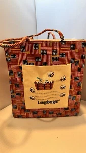 LONGABERGER RED WHITE AND BLUE PURSE WITH FRONT POCKET AND BEES AND SPARKLES - Picture 1 of 8