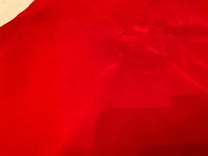Vintage thick hard satin red fabric 1.5y x 48" - Picture 1 of 7