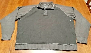 size XL - TOMMY BAHAMA SWEATER - Long Sleeve, 4 Button, Gray, 100% Cotton - Imagen 1 de 7