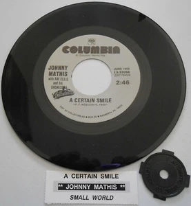 JOHNNY MATHIS A Certain Smile & Small World 7" 45 record NEW + juke box strip - Picture 1 of 1