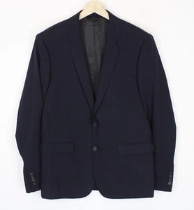 Sandro Travel Blazer Men (EU) 50 Single Breasted Wool Blend Lined Blue - Picture 1 of 7