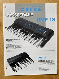 Prospekt mit Bedienungsanleitung NEU, für ELKA MIDI PEDAL DMP18, PM13, SGP150 - Bild 1 von 2