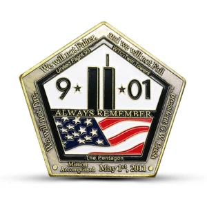10 PIEZAS Moneda Desafío Regalos Hierro Cumplida Olvídate del Pentágono 9/11 Nunca - Imagen 1 de 7