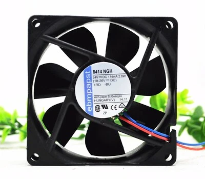 cooling Fan 8414NGH DC24V 8025 8cm 2 wire fan equipment cooling fan - Image 1 of 2