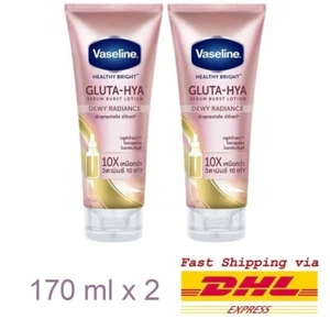 2 x 170 ml Vaseline Healthy Bright Gluta-Hya Serum Burst Lotion Dewy Radiance - Picture 1 of 6