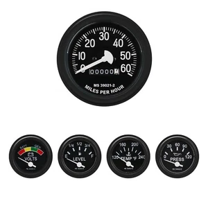 Humvee Black 5 Gauge Set Military Equipment Replacement M998 M1123 M1045 Truck - Picture 1 of 10