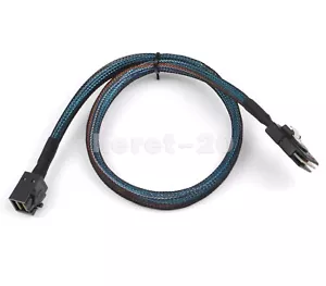 Internal Mini SAS SFF-8087 to HD SFF-8643 data Server hard disk raid Cable 50cm - Picture 1 of 8
