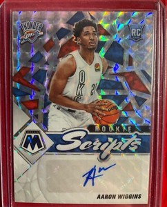 Aaron Wiggins 2021-22 Panini Mosaic Rookie Scripts Prizm Auto RC #RS-AWG