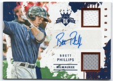2016 Diamond Kings DK Materials Signatures Bronze BR Brett Phillips GU Auto /99