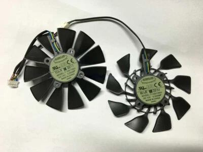 Pair Fans Cooler Fan For ASUS GTX 780 780Ti R9 280 280X 290 290X T129215SU 95mm - Image 1 of 2
