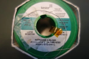 1 LB KESTER Flux-Cored Solder Wire, Rosin Core, Lead-Free, Sn95Sb05, 3.3%, .015 - Picture 1 of 4