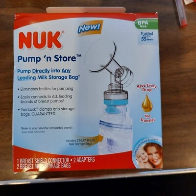 Kit de almacenamiento de leche materna NUK Pump N Store 5 piezas sin BPA nuevo Foto 1 de 4