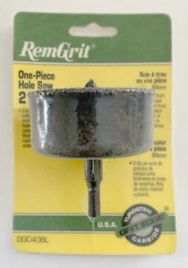 NEW NIP REMGRIT 2-1/2" CARBIDE GRIT EDGE ARBORED HOLESAW OGC40BL USA - Picture 1 of 3