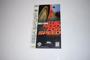 SEGA SATURN GENUINE NEED FOR SPEED INSTRUCTION Manual (RYM35) - Picture 1 of 1