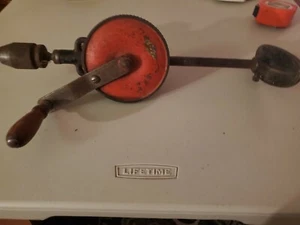 Taladro de manivela estilo batidor de huevos de colección 16-1/2" hecho en ee. uu. Funciona - Imagen 1 de 4