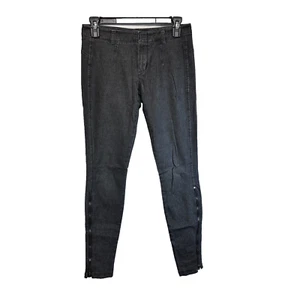 Vince Jeans Gr. 0 anthrazitgrau Skinny Stretch seitlicher Knöchelreißverschluss Retro Utility - Bild 1 von 11