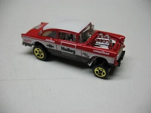 2019 H0T RÄDER HW SPEED GRAPHICS HOLLY '55 CHEVY BEL LUFTGAS LOSE UNGESPONNEN - Bild 1 von 7