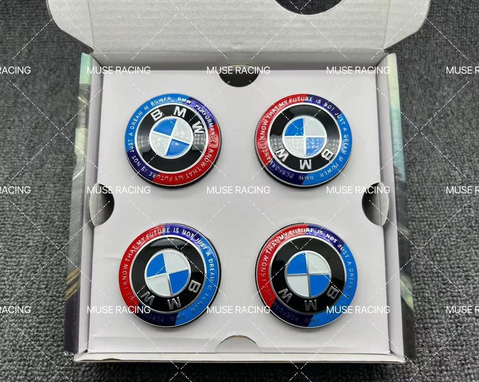 BMW Kith Co-Branded Edition Floating Alloy Wheel Center  56mm 68mm Hub Caps - Image 1 of 3
