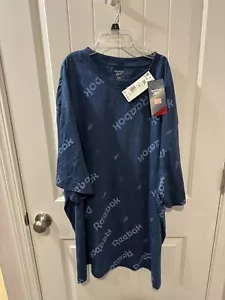 New Reebok All Over Print Logo Crewneck Short Sleeve Gym Graphic Tee TShirt XXL - Picture 1 of 5