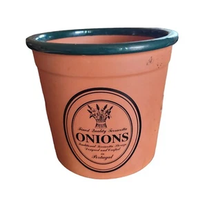 Himark Terracotta Onion Storage Canister Designed & Crafted in Portugal Vintage - Picture 1 of 11