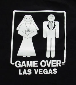 Game Over Getting Married Large T-Shirt Bride Groom Marriage Bachelor Party - Picture 1 of 3