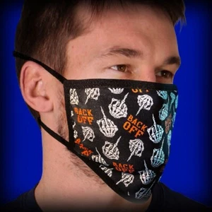 Back Off Middle Finger Design Face Mask - Cover Nose and Mouth, Face Mask - Picture 1 of 1