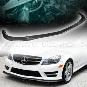 CARBON STYLE FRONT BUMPER SPOILER SPLITTER LIP FIT 11-14 MERCEDES C-CLASS SPORT - Picture 1 of 6
