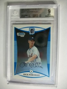 RICK PORCELLO 2008 Bowman Chrome Draft Prospects #1 BGS MINT 9 Tigers, Red Sox 