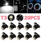 20x A/c Climate Control Hvac Light Bulbs White-t3 Neo Wedge Led Dash Switch Lamp