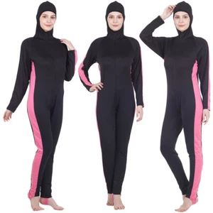 Women Wetsuit Surf Scuba Diving Skin Suit Rash Guard Swimwear Modesty Beachwear - Picture 1 of 22
