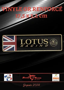 2 autocollants stickers noir OR  LOTUS RACING GAUCHE - Imagen 1 de 1