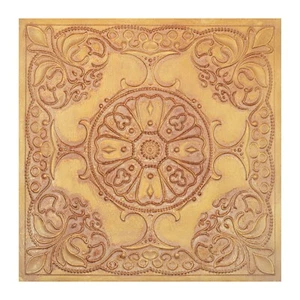 PVC ceiling tiles faux tin decor wall panels PL71 Vintage brown gold 10pcs/lot - Picture 1 of 24