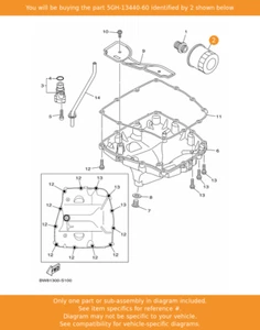 YAMAHA Element Assy, Oil Cleaner, 5GH-13440-60 OEM YZF-R1 MT10 TRACER 900 XT1200 - Picture 1 of 1