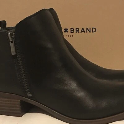 NEW LUCKY BRAND BASEL Women’s Size 6.5 M Black Leather Zip Ankle Boots/Bootie - Image 1 of 4